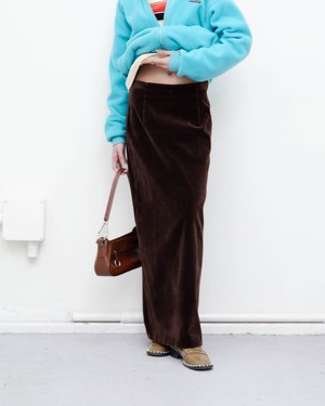 1990s Euro vintage - velour maxi skirt