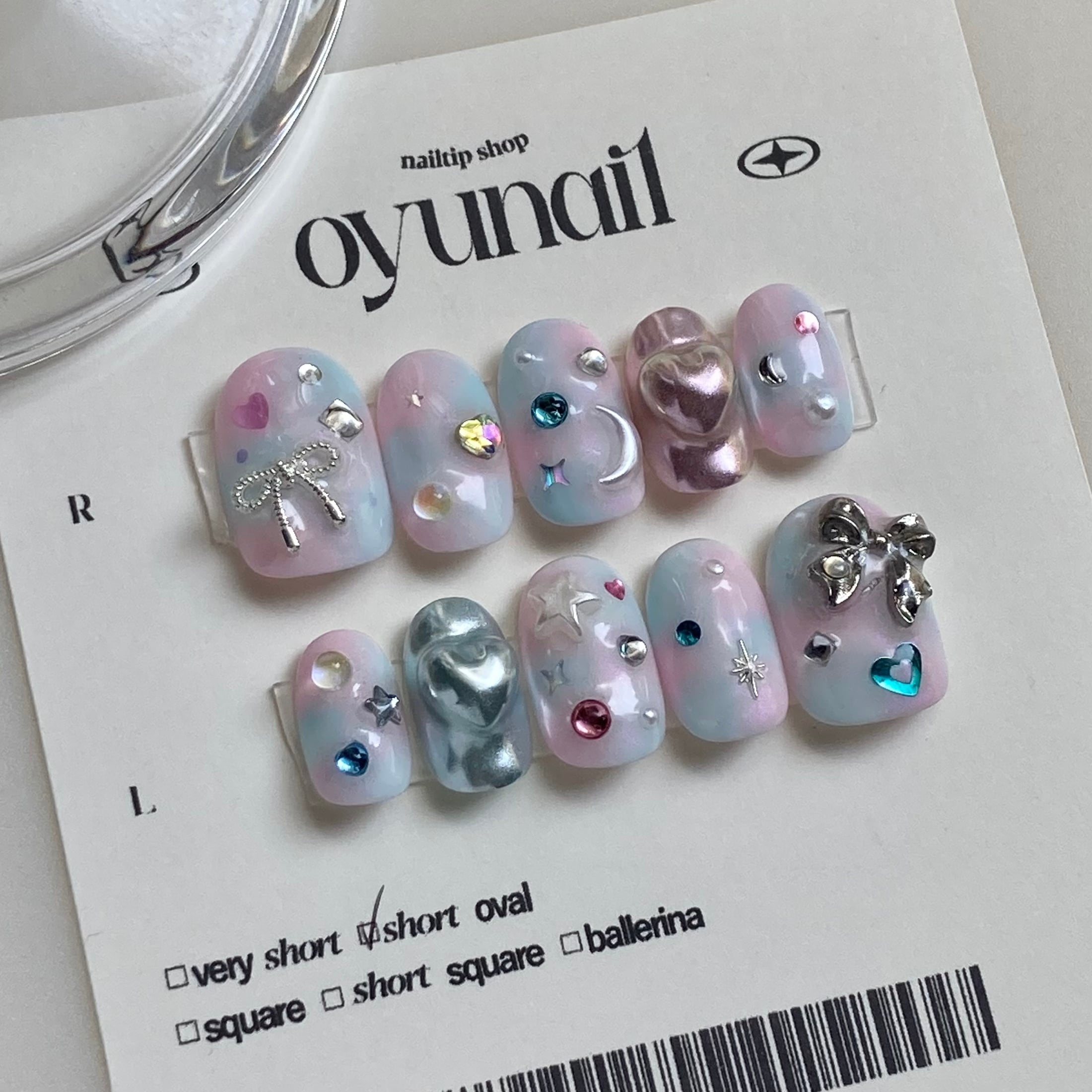 現品】marble｜韓国ネイル 韓国風ネイル ネイルチップ ピンクネイル  