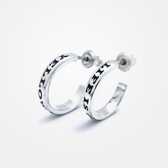 ”LIFE IS COMEDY”　earrings (SILVER)