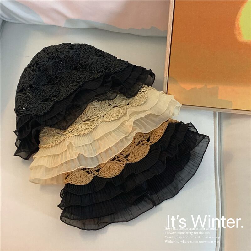 サマーニットブラック 帽子 夏物 ビーチ クレセントシティ8814811996