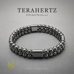 重なる煌めきがエネルギーを強く巡らせるテラヘルツストーン | MIKI-JEWELRY テラヘルツ〈ダブルライン〉ブレスレット | Terahertz Double-Line Bracelet