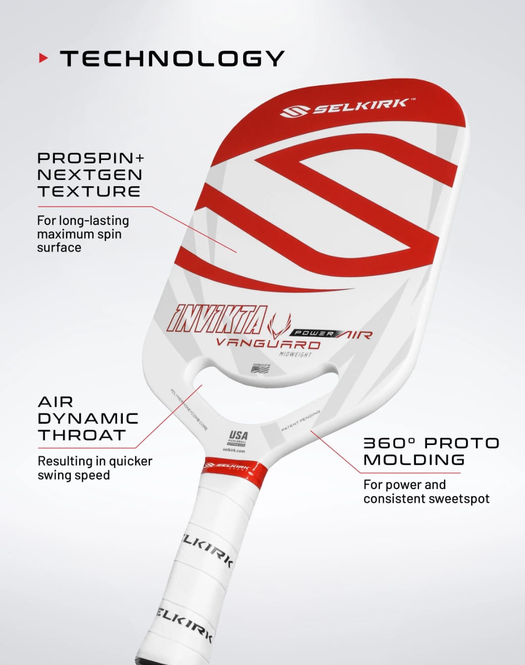 Selkirk Vanguard Power Air Epic Selkirk Red ピックルボール Selkirk Vanguard Power Air Epic Selkirk Red ピックルボール