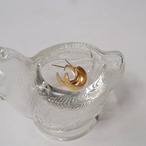 にわとりガラスのジュエリートレイ