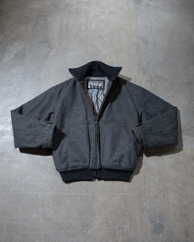 90s “GIANFRANCO FERRE” zip-up alpaca wool blouson / Made In Italy