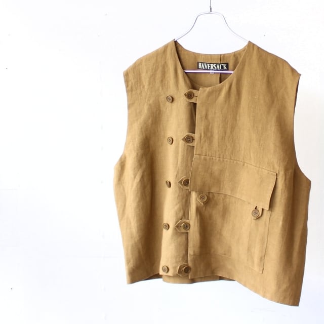 HAVERSACK リネンクロップドユーティリティベスト Linen Cropped Vest