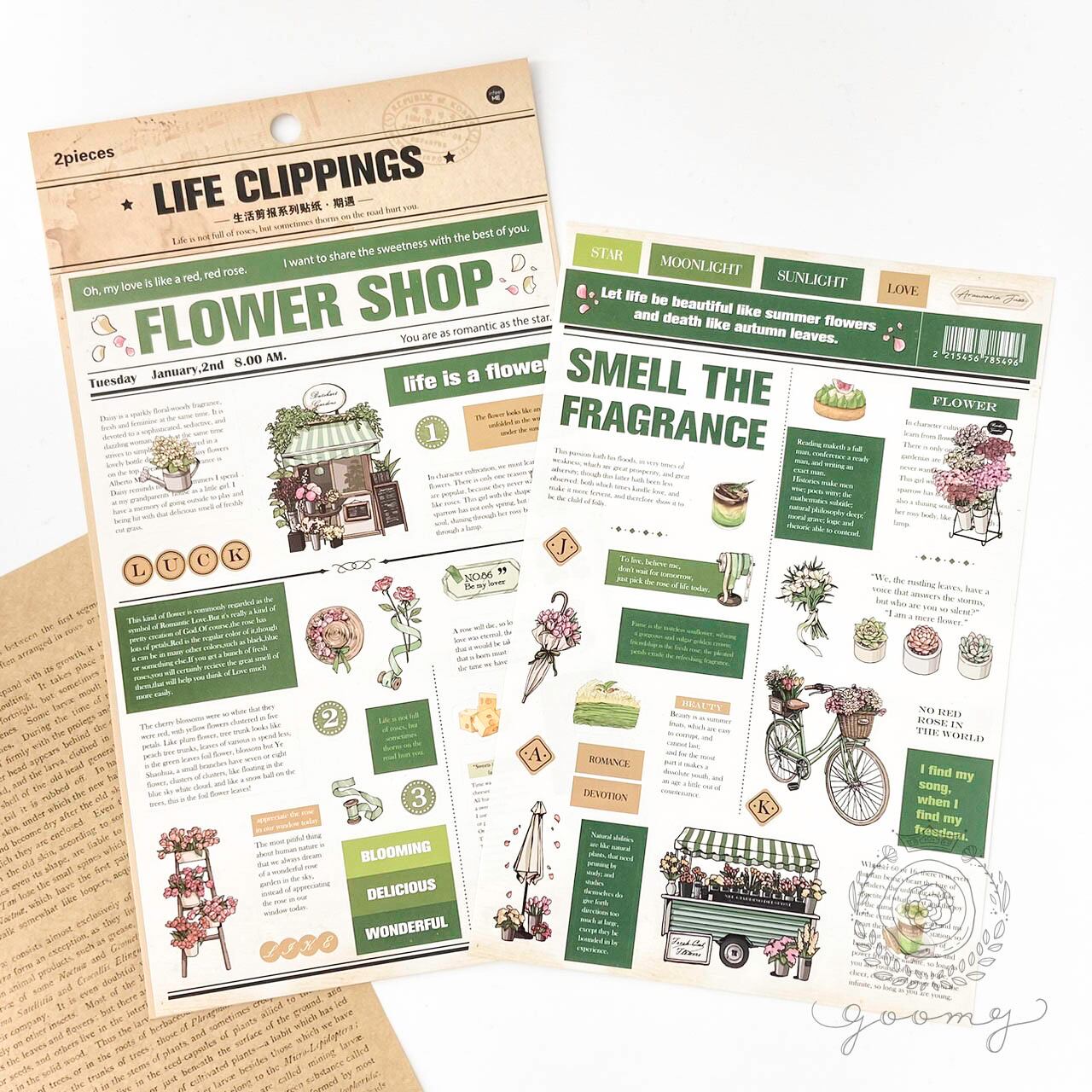 2枚入りシールシート LIFE CLIPPINGS 4<S643>