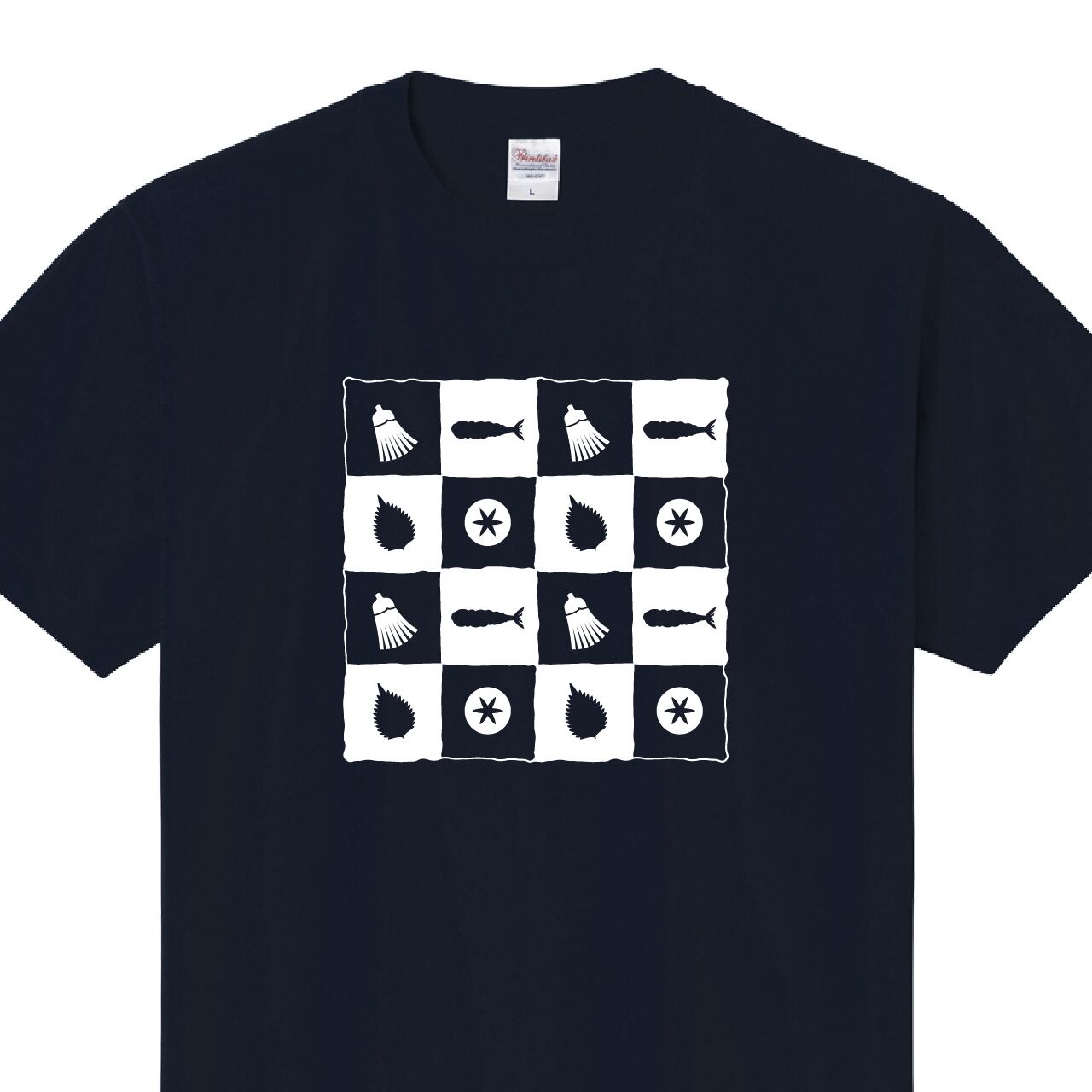 天ぷら 天麩羅 Tシャツ ユニフォーム ※正面プリント 商品カラー:ネイビー