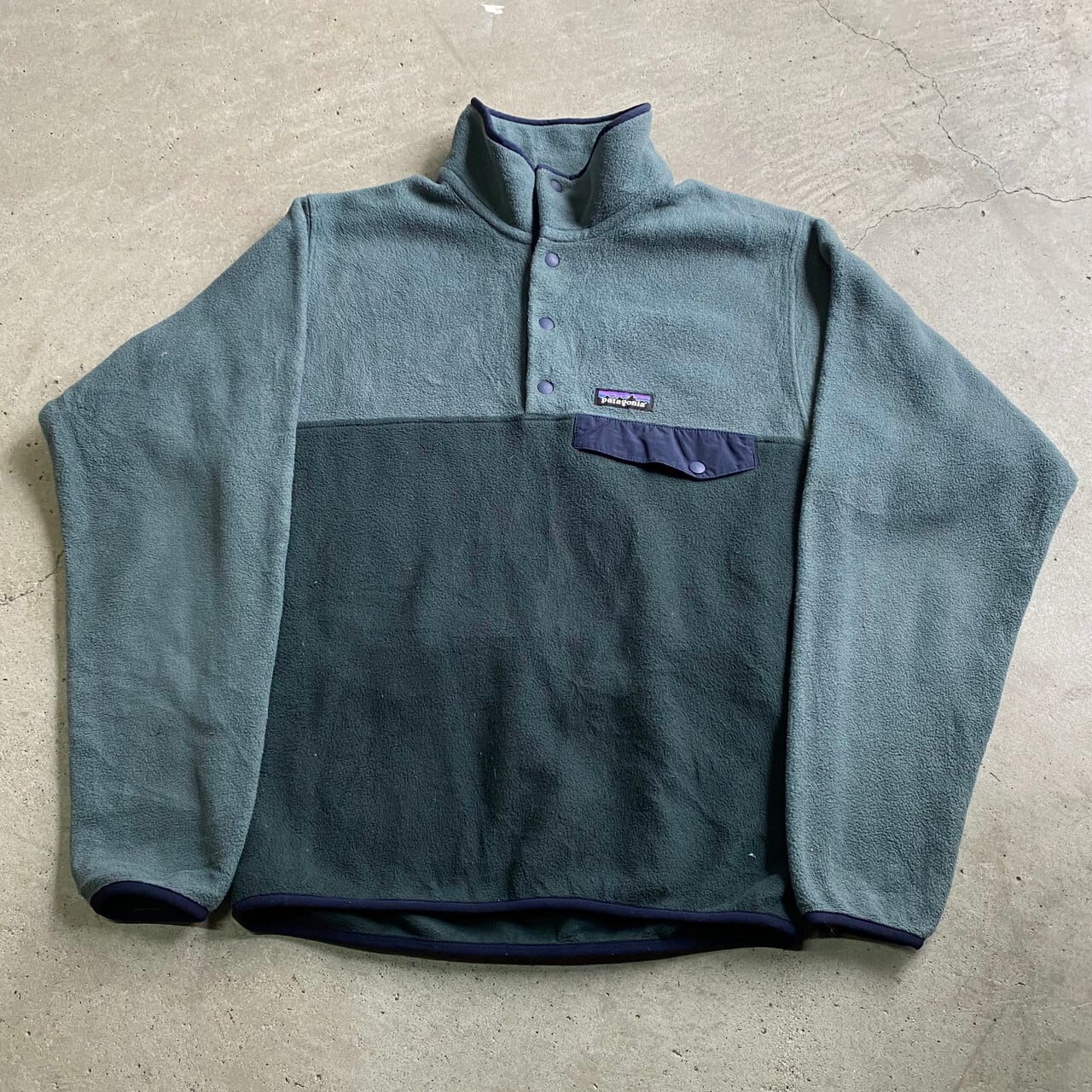 16年製 バイカラー Patagonia パタゴニア SYNCHILLA シンチラ スナップT フリースプルオーバー グリーン 緑 メンズS相当 古着  【アウトドアジャケット】【CS2301-30】 | cave 古着屋【公式】古着通販サイト powered by BASE