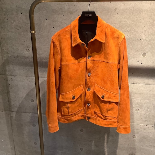 Licht Adel　L-ST05  Suede Jacket Orange leather riders jacket　受注生産GW期間限定