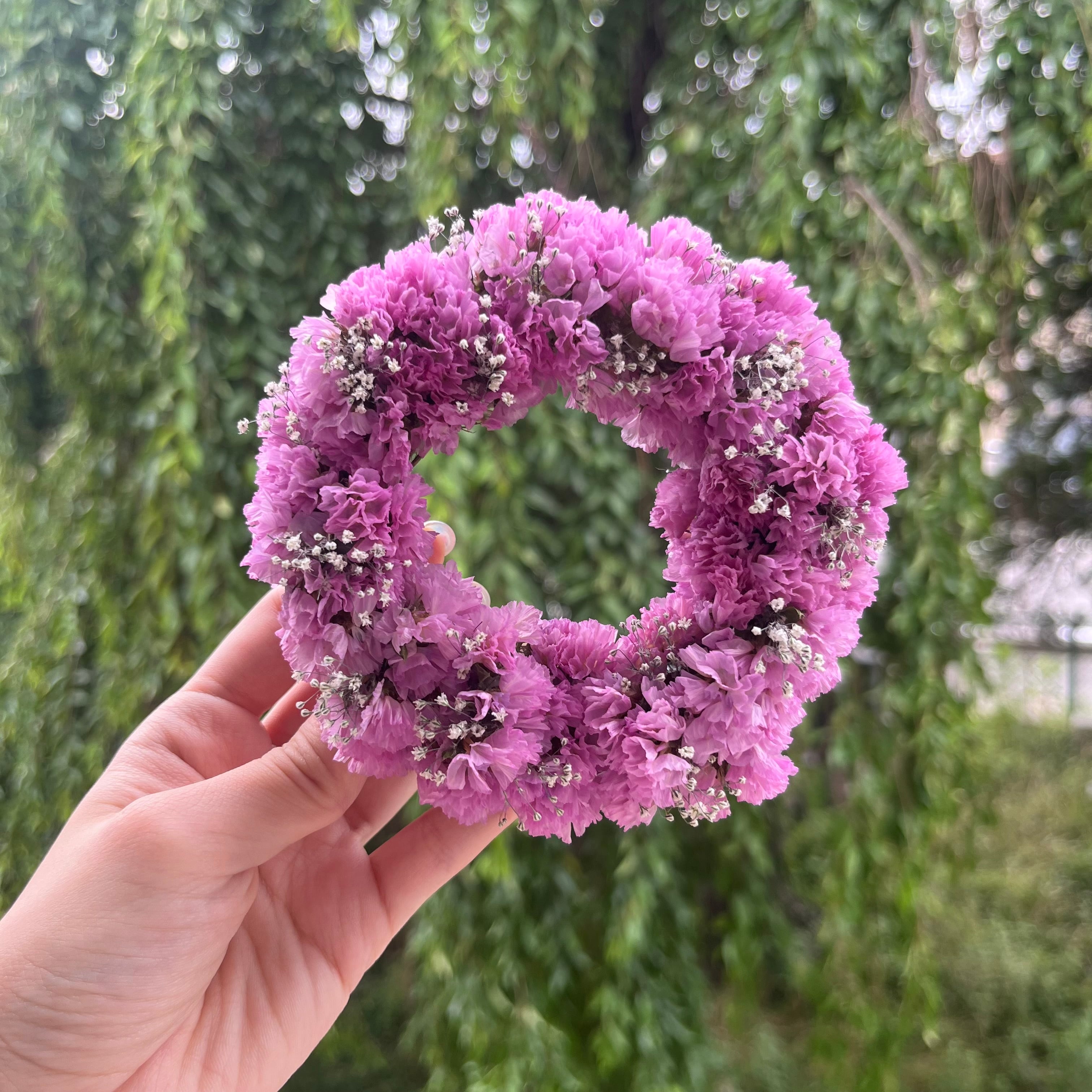 優しいお色見のスターチス♡リース♡ 黒かっ 