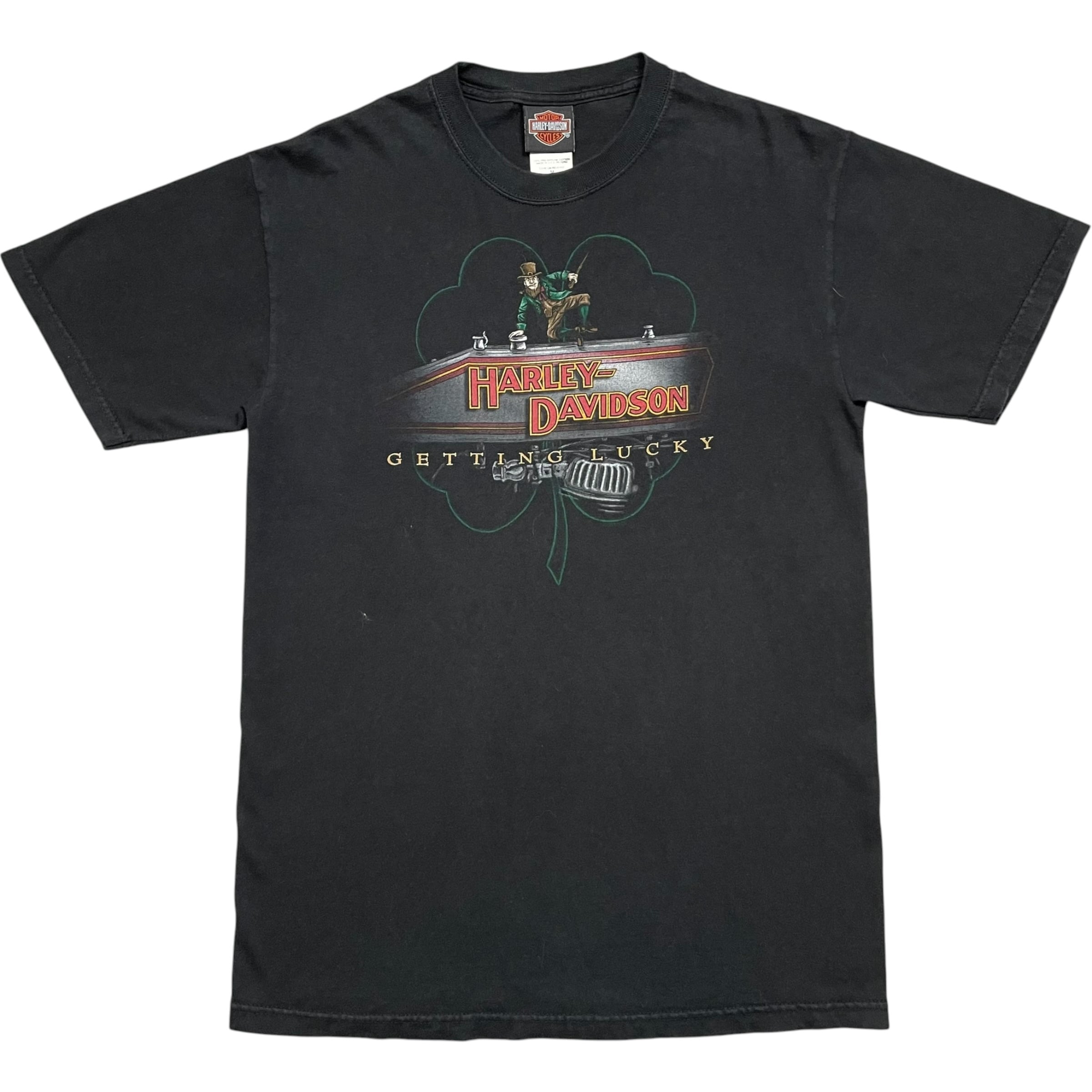 《M》Harley-Davidson ハーレーダビッドソン Tシャツ ブラック プリントデザイン USA製 no.10082