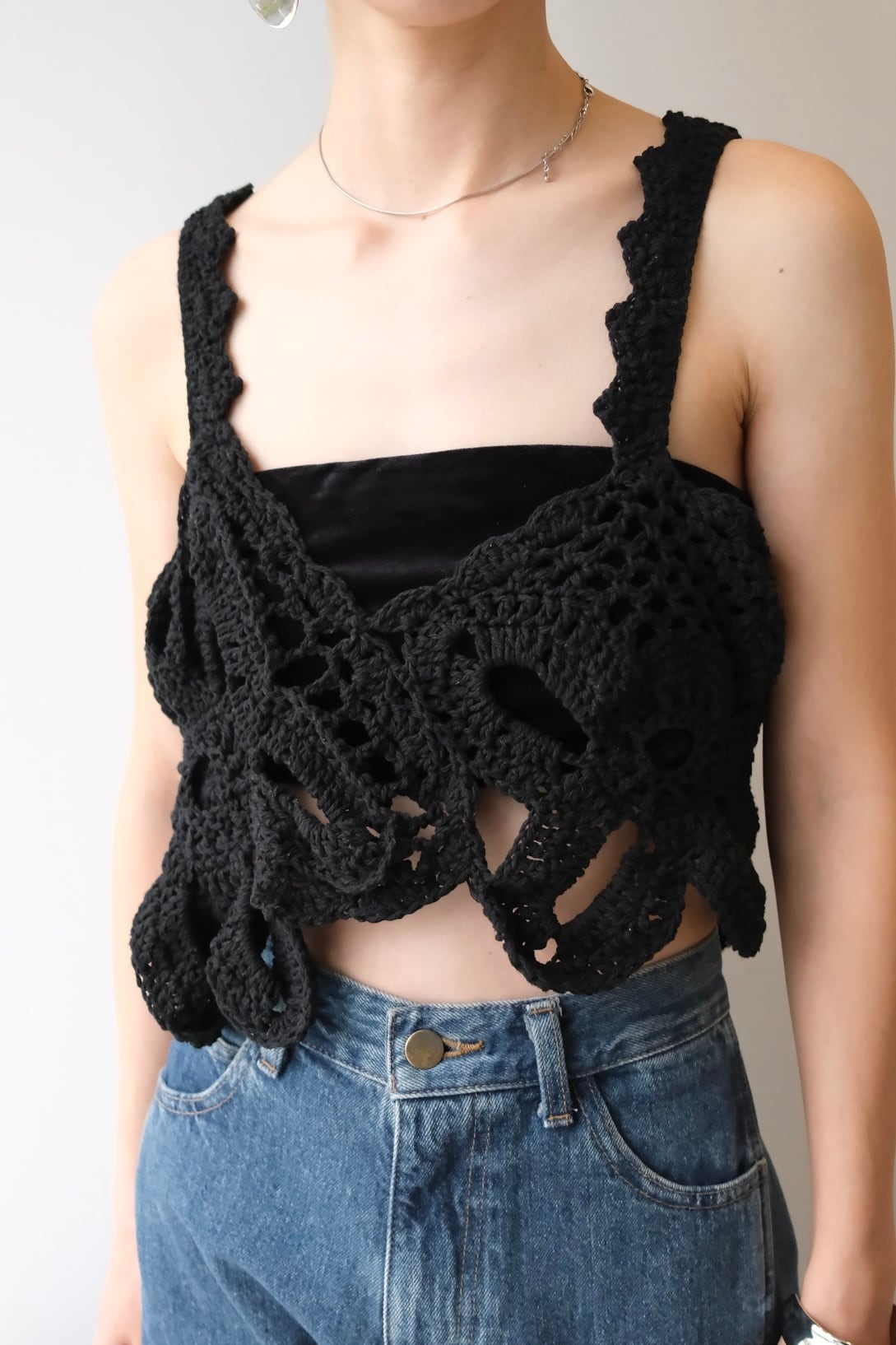 Crochet Bustier クロシェ ビスチェ Black | planet3rd