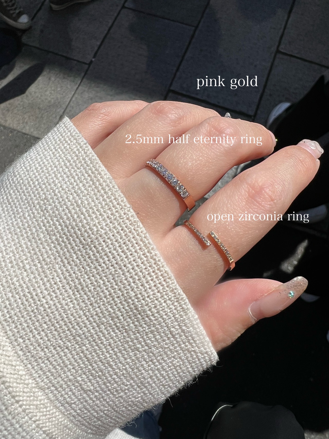 Open zirconia ring
