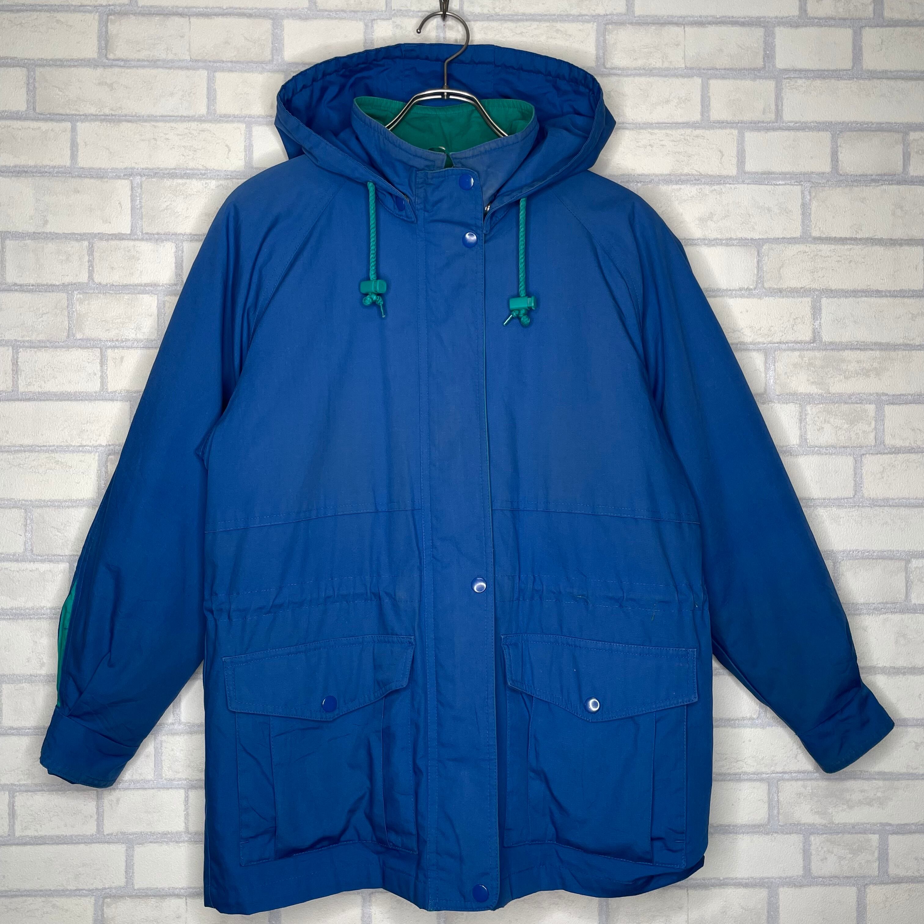 TOWNE LONDON FOG ナイロンジャケット L ブルー ラグランスリーブ 裏地 