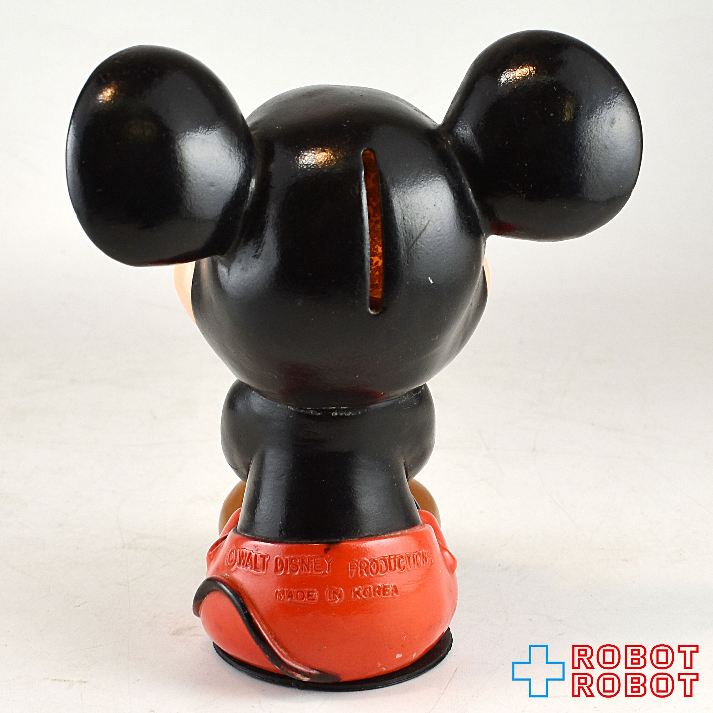 ディズニー ミッキーマウス おすわり ソフビ貯金箱 ラバードール KOREA