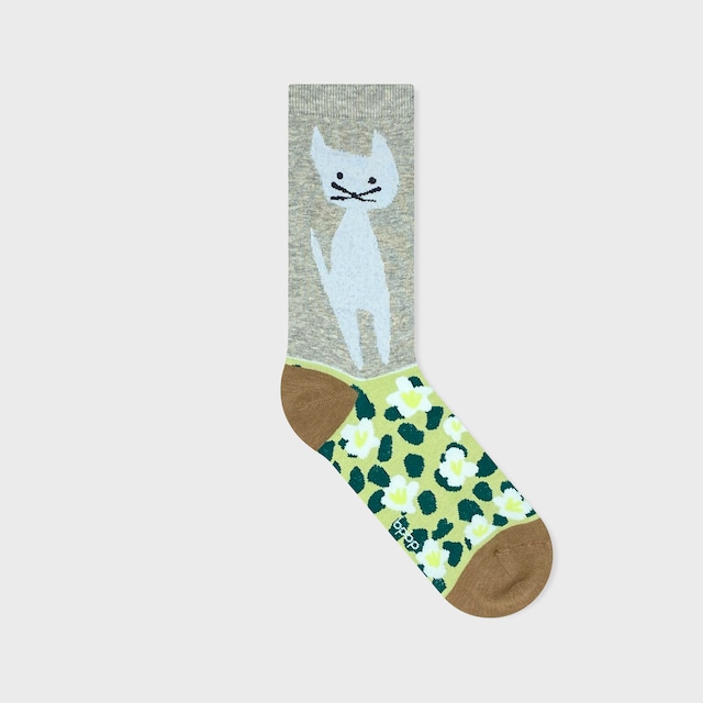 【JIN KITAMURA】北村人 SOCKS CAT IN FLOWER GARDEN 猫とお花畑 ソックス