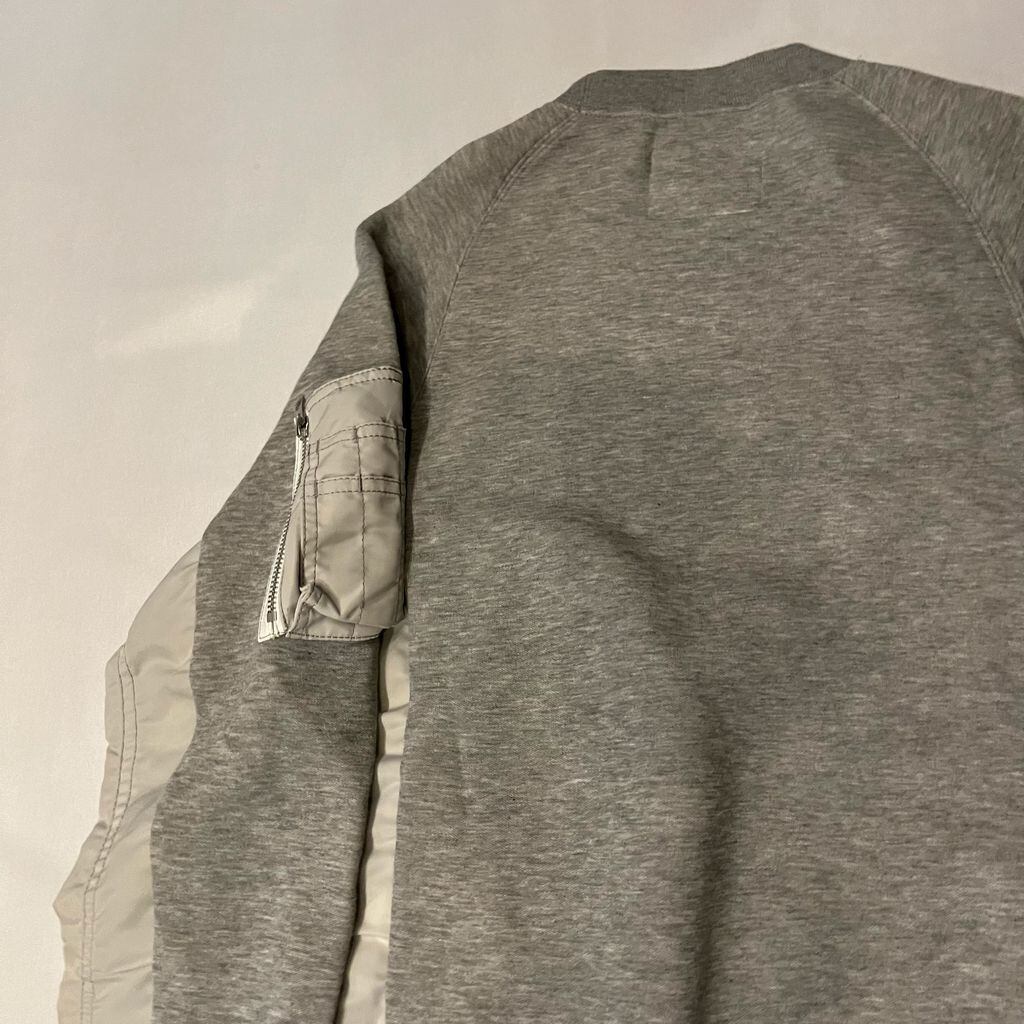 Sacai サカイ MA-1 Pullover Sponge Sweat SCM-032 グレー size:2