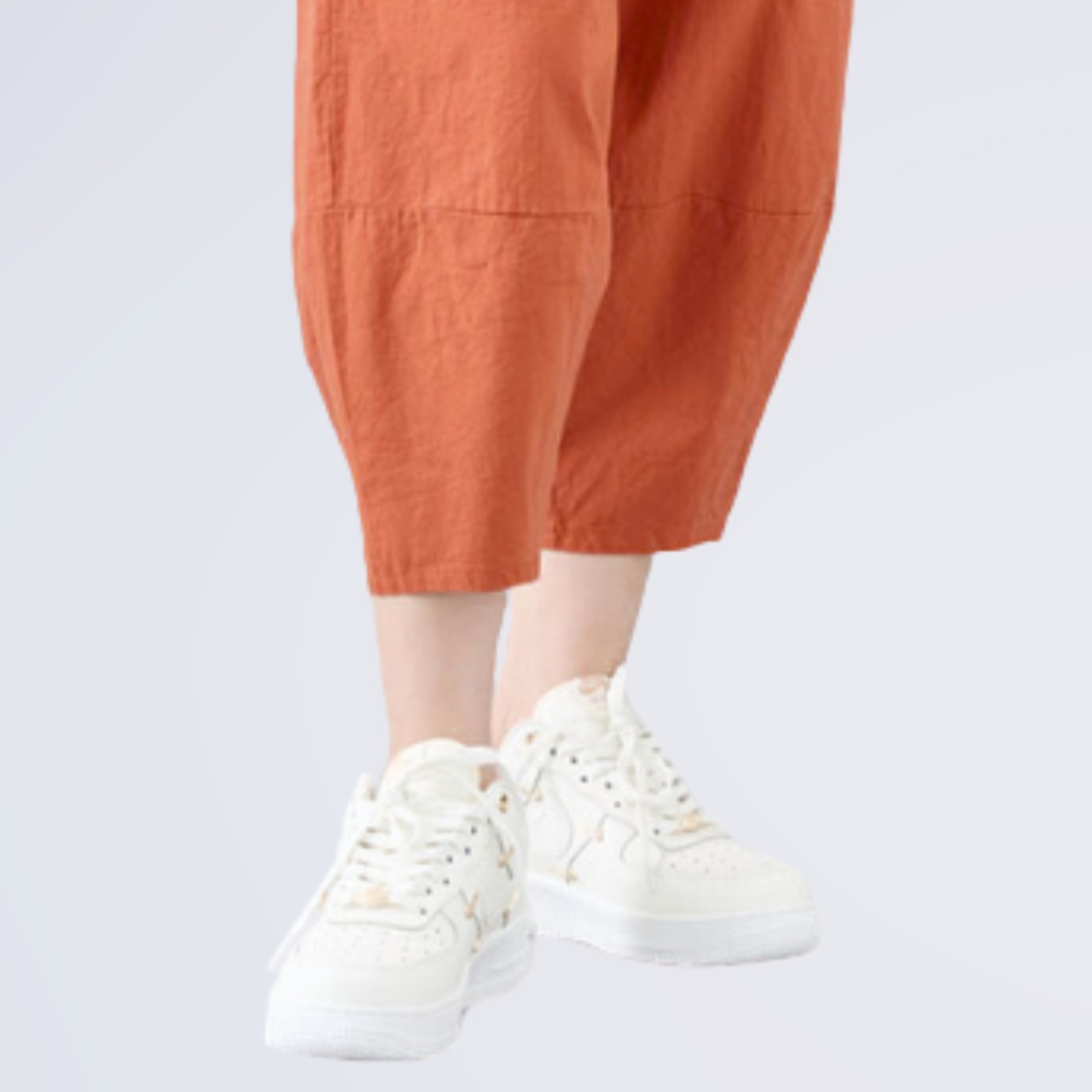 TRUBE ウォッシュドコットンクロプトパンツ (M~L) テラコッタ