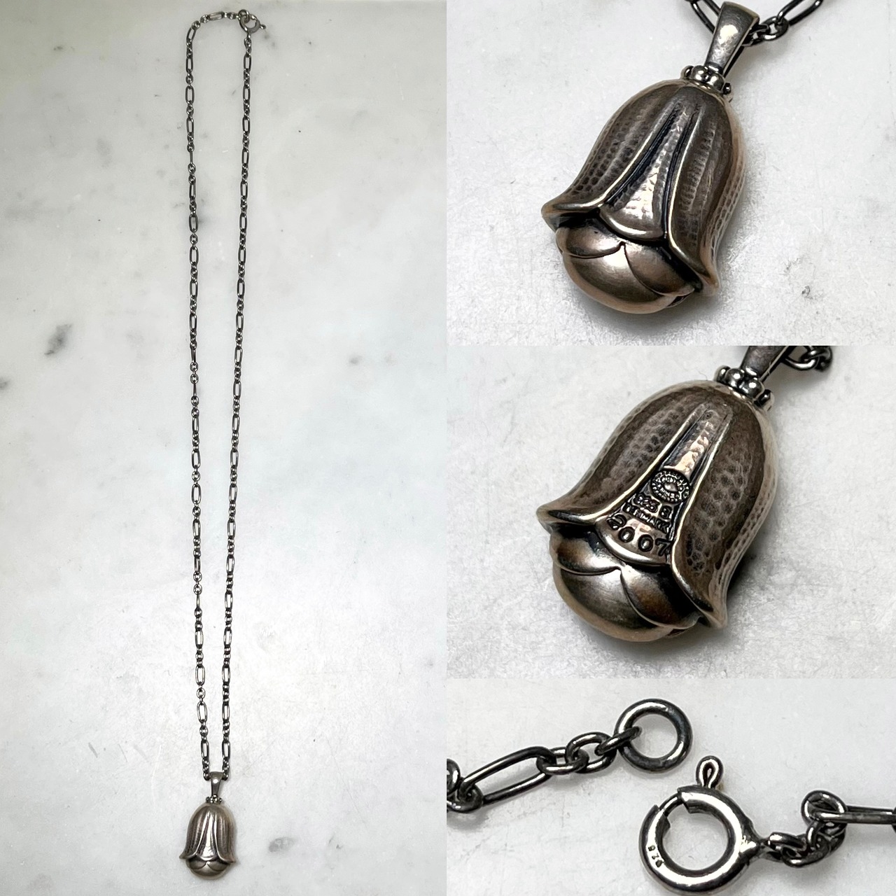 2007's GEORG JENSEN silver year pendant necklace