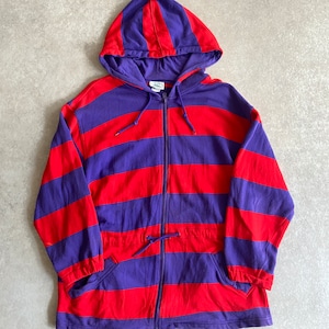 1990s~ IZOD LACOSTE Border Zip Parka M