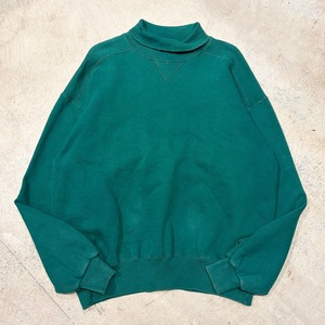 1990s RUSSEL SWEAT SHIRT "HIGH COTTON" GREEN USA