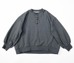 Glasses embroidery pullover    kids XXL(140-150)   /   Dark heather gray