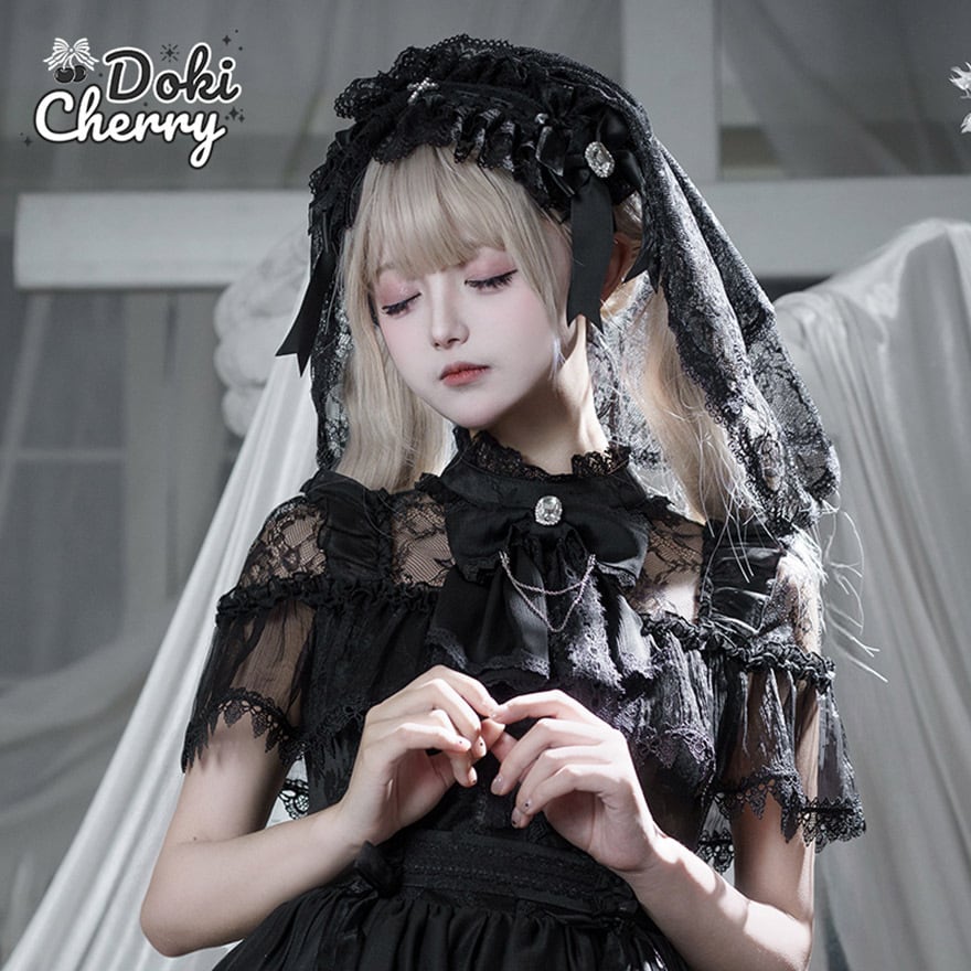 ヘッドドレス ヘアバンド レース ダークファッション イベント衣装