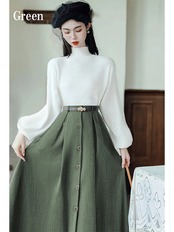 【0220】Vintage Lantern Long Sleeve 2 Piece Set