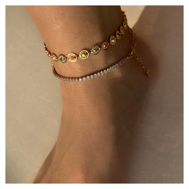 316L Chain & Zirconia Bracelet or Anklet