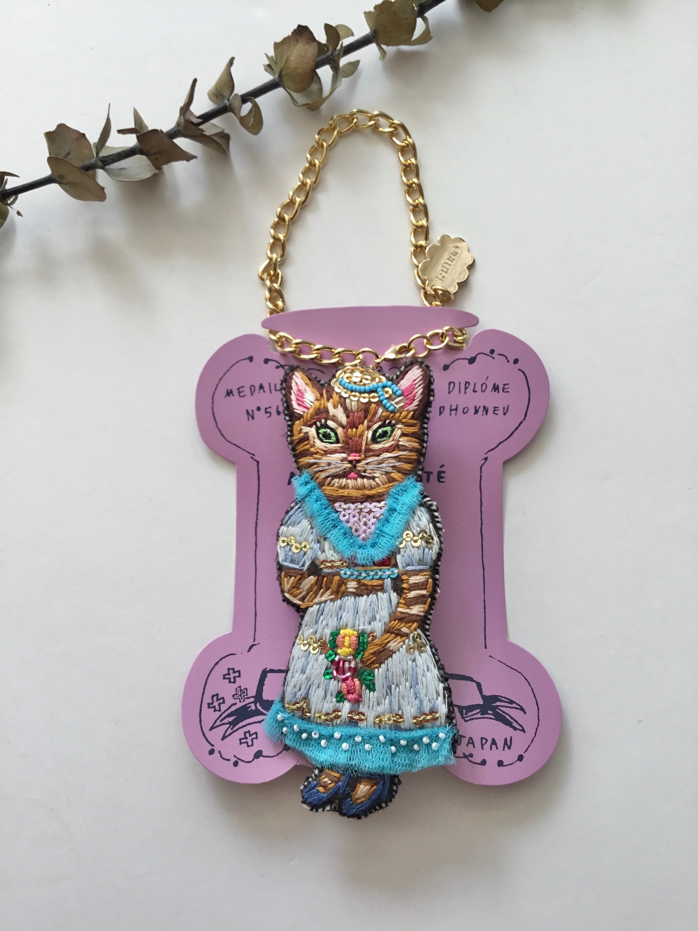 TAMAO WORLD Nathalie Lete チャームブローチ ケーキとねこ | MONOTIAM