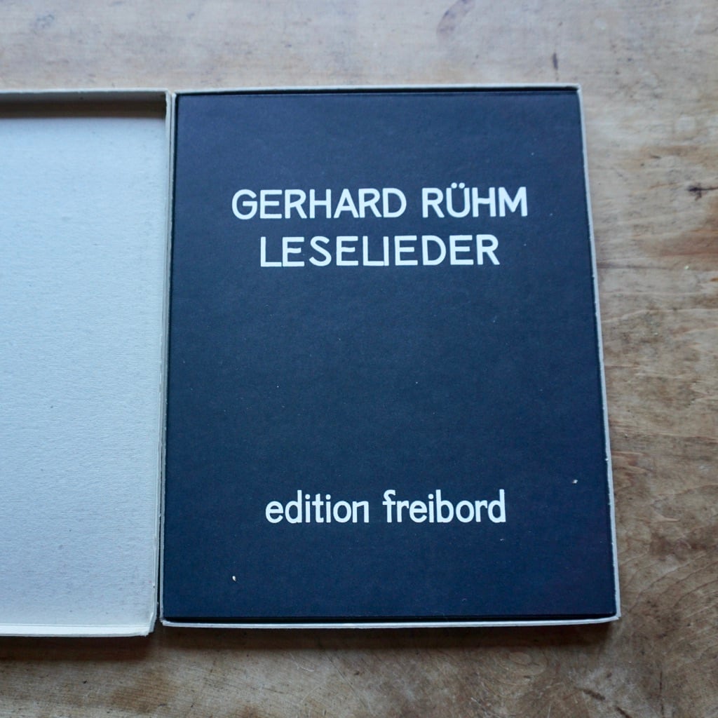 【絶版洋古書・サイン入り】ゲルハルト・リューム　Gerhard Rühm   Leselieder  edition freibord, 1991 [310194940]