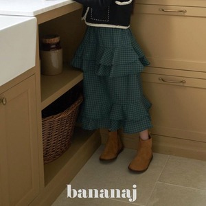 «sold out»«ジュニアサイズあり»«Banana J» チェックロングスカート