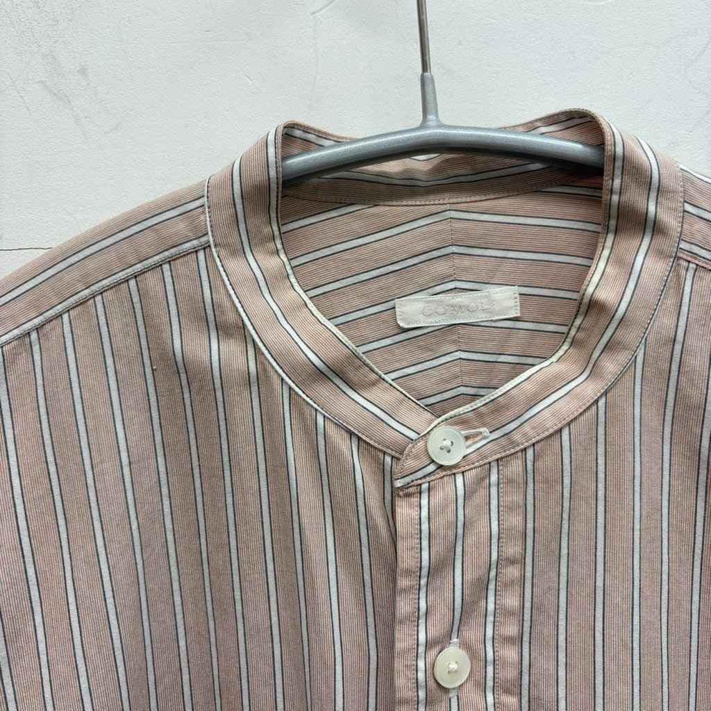COMOLI コモリ 18SSバンドカラーシャツ ピンク系 M01-02002 size:0【中
