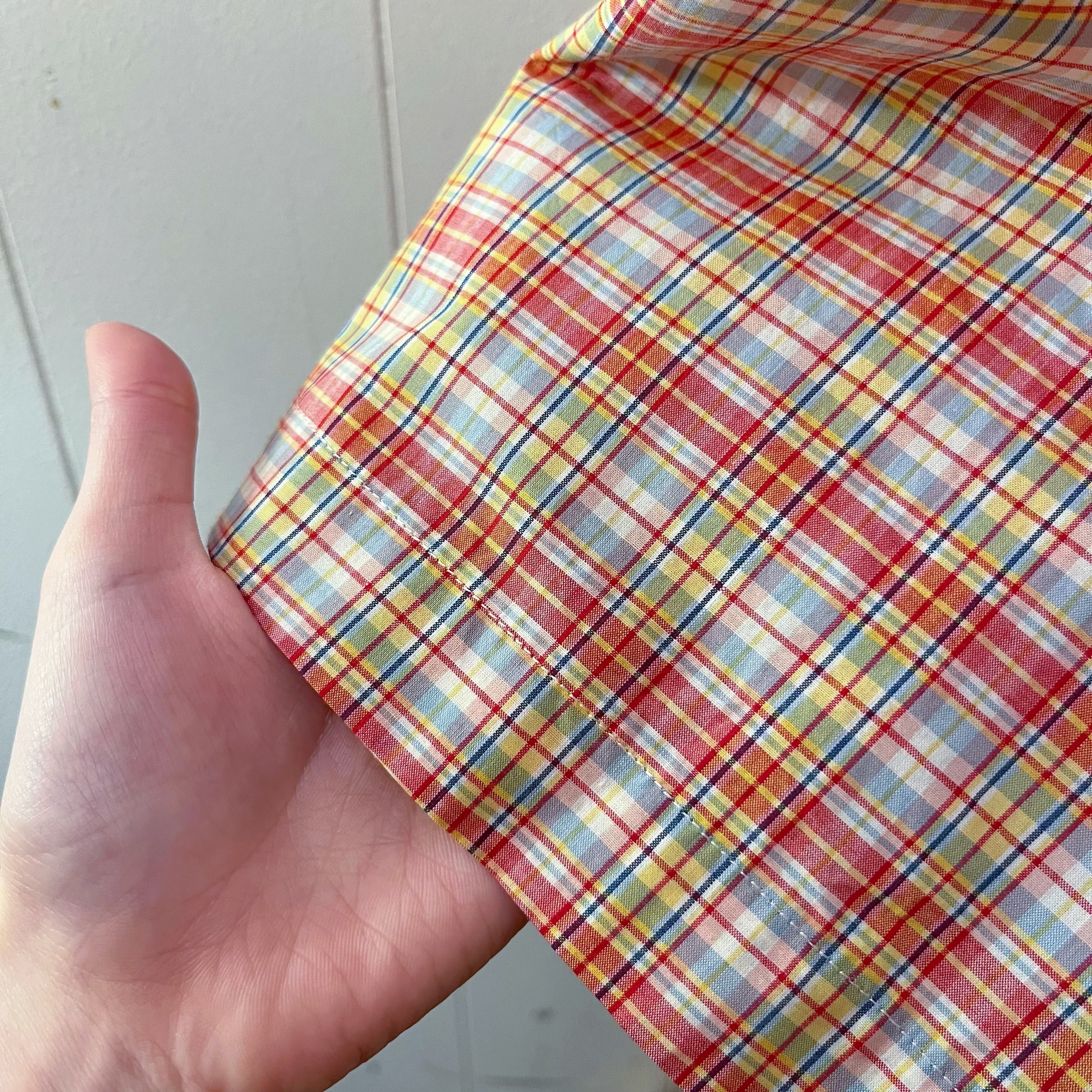 check waist ribbon skirt