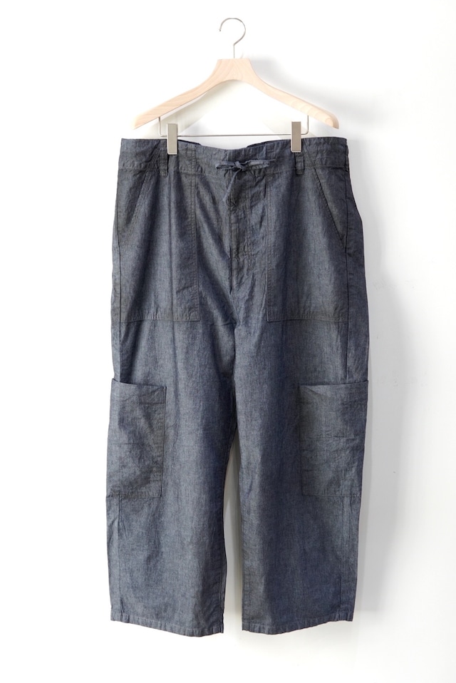 ANCELLM / CHAMBRAY BAKER CARGO PANTS / ANC-PT41-B