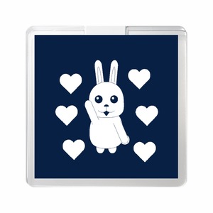 うさぎのラブレター2[ミッドナイトブルー]    (スクエアクリアワイヤレス充電器5WB)