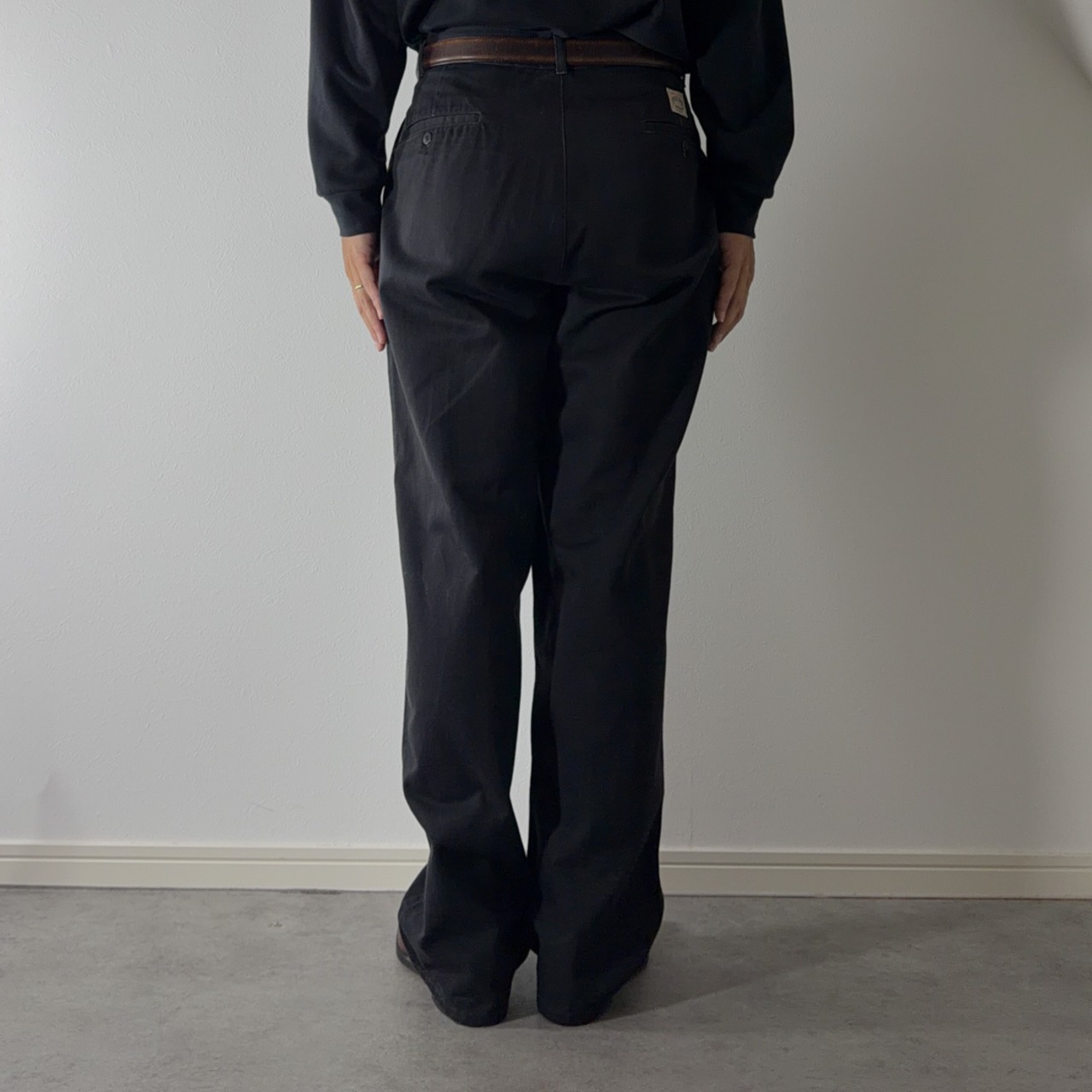 90s 初期型 Polo by Ralph Lauren POLO CHINO "black" [W31.5L30相当] 古着 - 12