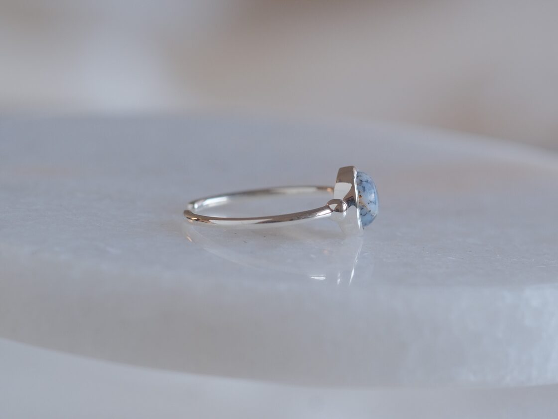 dendritic opal _Halda áfram ring デンドライトオパール 天然石 