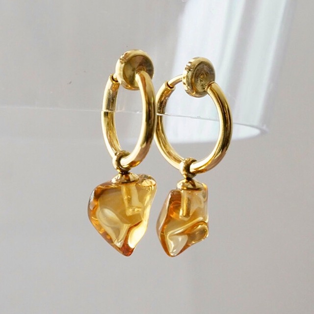 3/27(金)21時発売＊シトリン フープ イヤリング  ME5400
