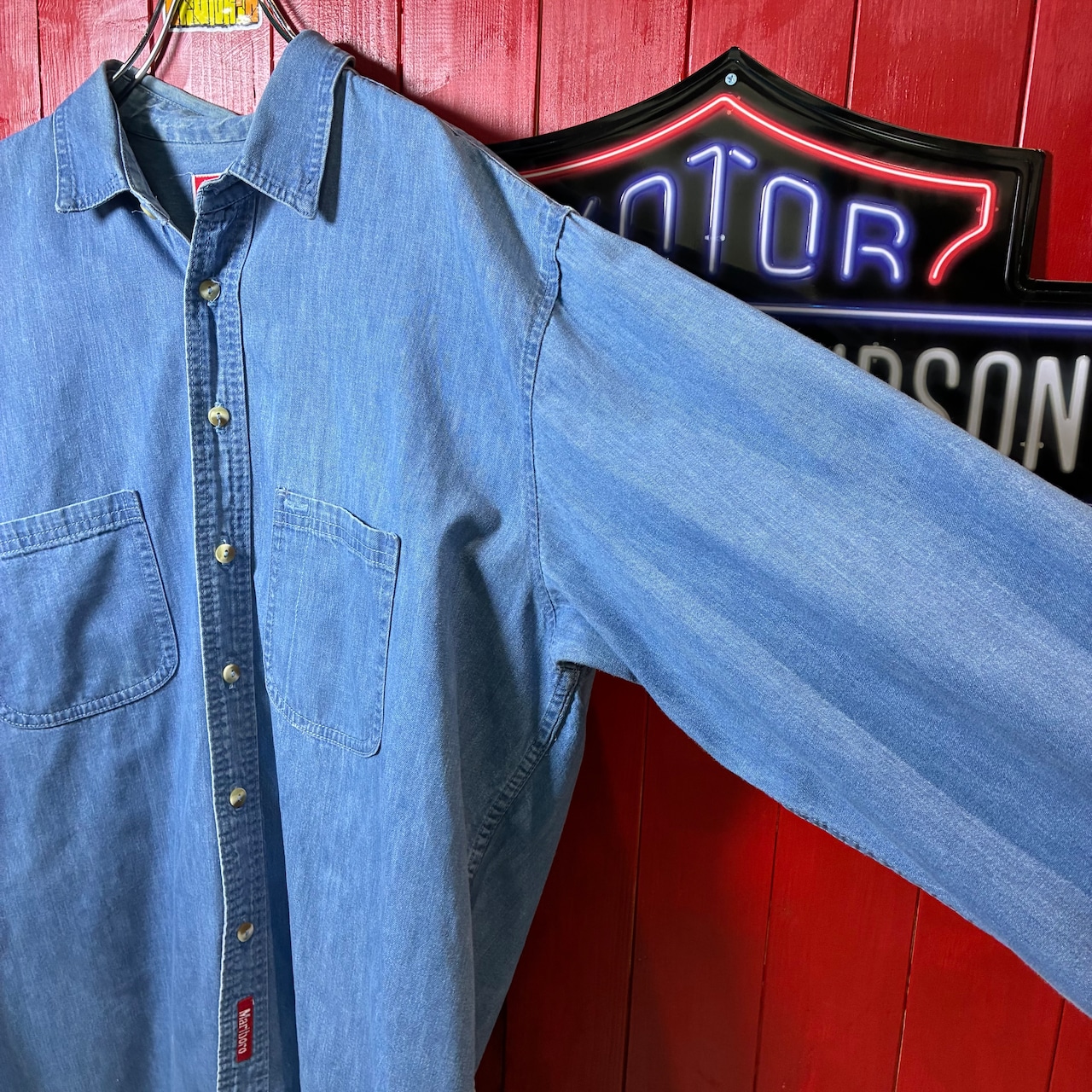 Marlboro デニムシャツ 長袖シャツ マルボロ XL