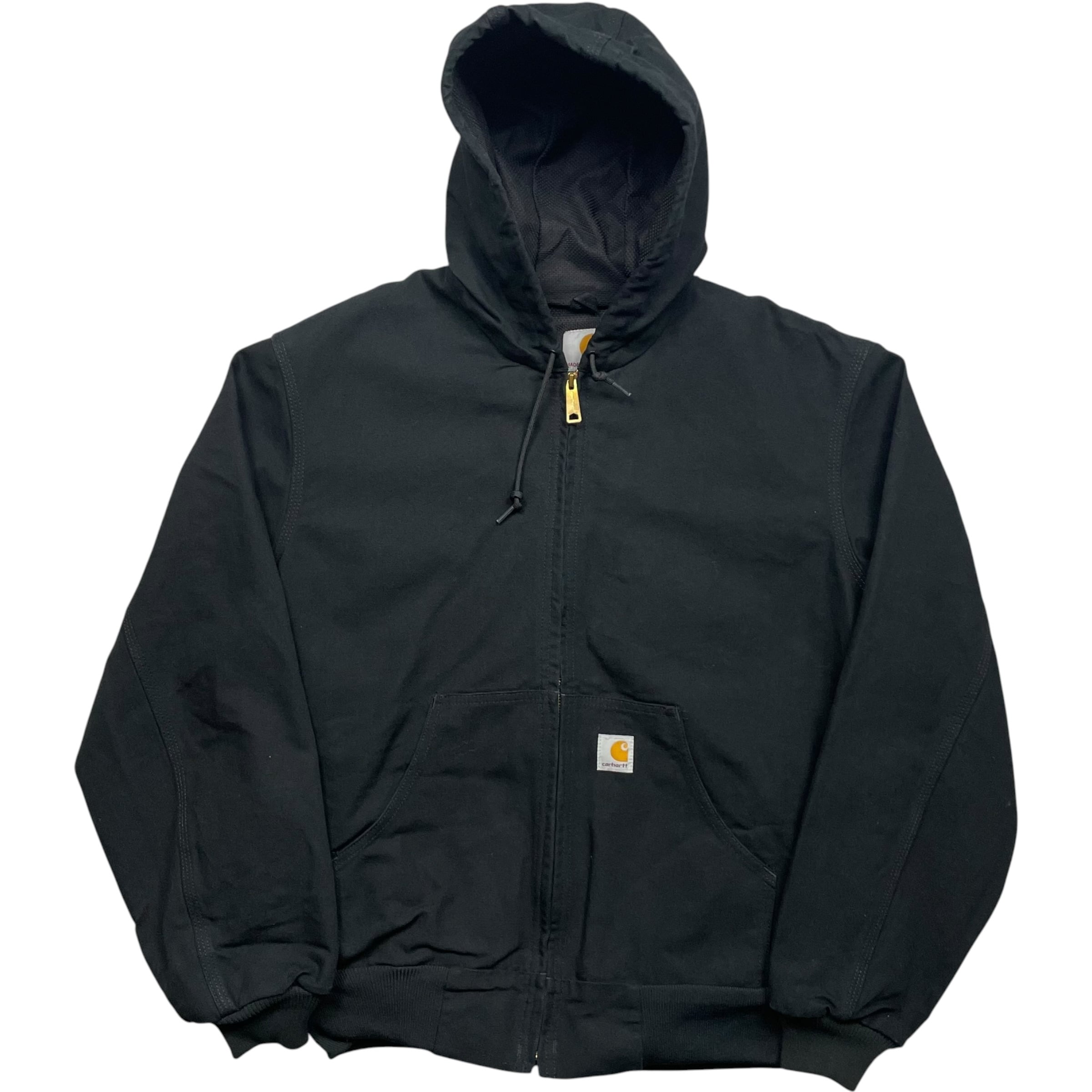 《M》 Carhartt カーハート アクティブジャケット 希少サイズ 状態◎ ワンポイントロゴ ブラック USA製 no.10613