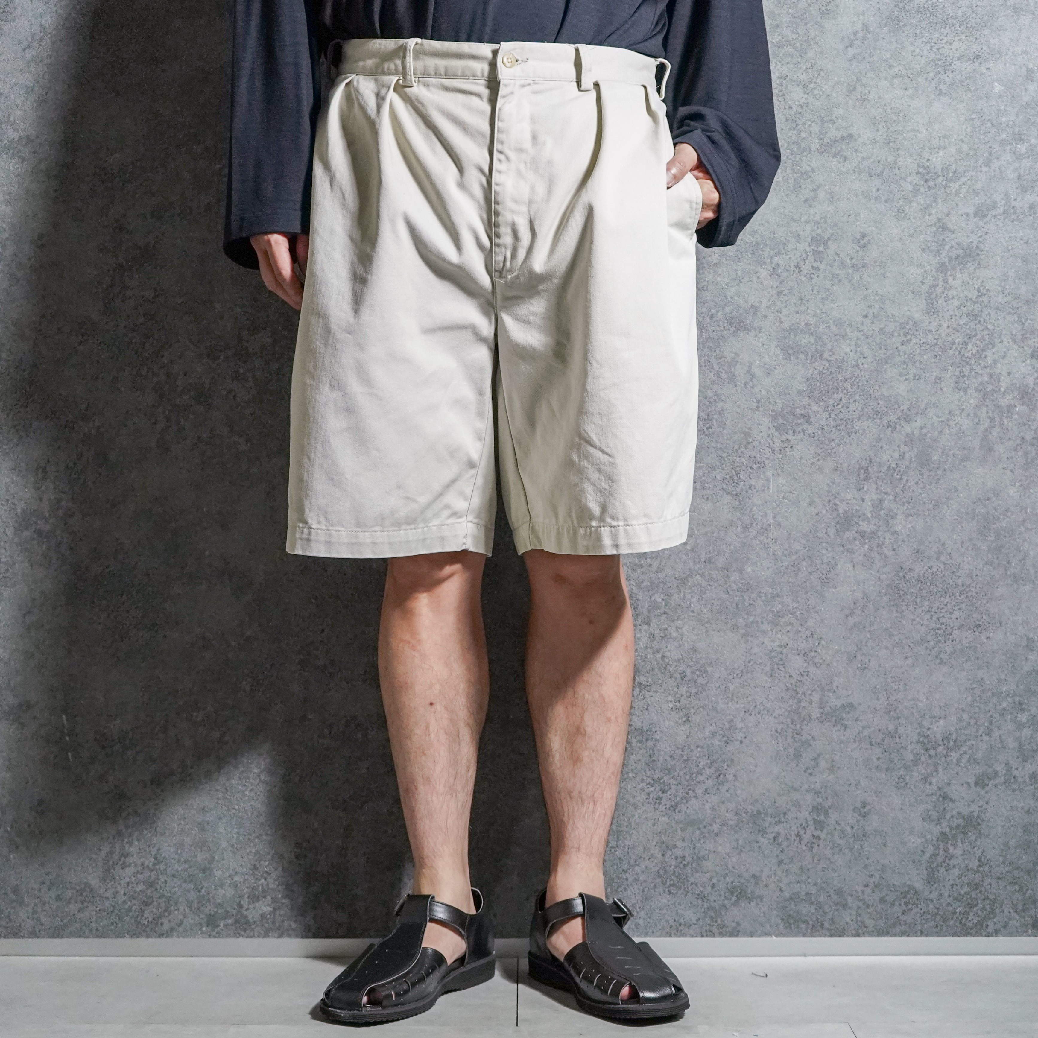 USA製 RALPH LAUREN ラルフローレン 2タックチノショーツ 90s Ralph Lauren 2Tuck Chino Short Pants ラルフローレン 2タック