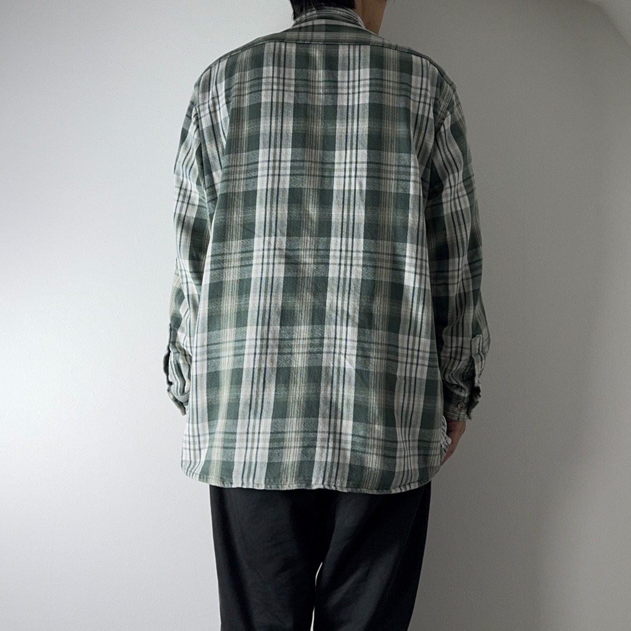 90s DAKOTA Heavy Flannel Shirt forest green XL 古着 - 16