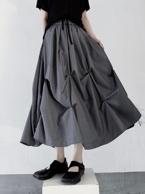 Pinch flare irregular skirt 2color [T1645]