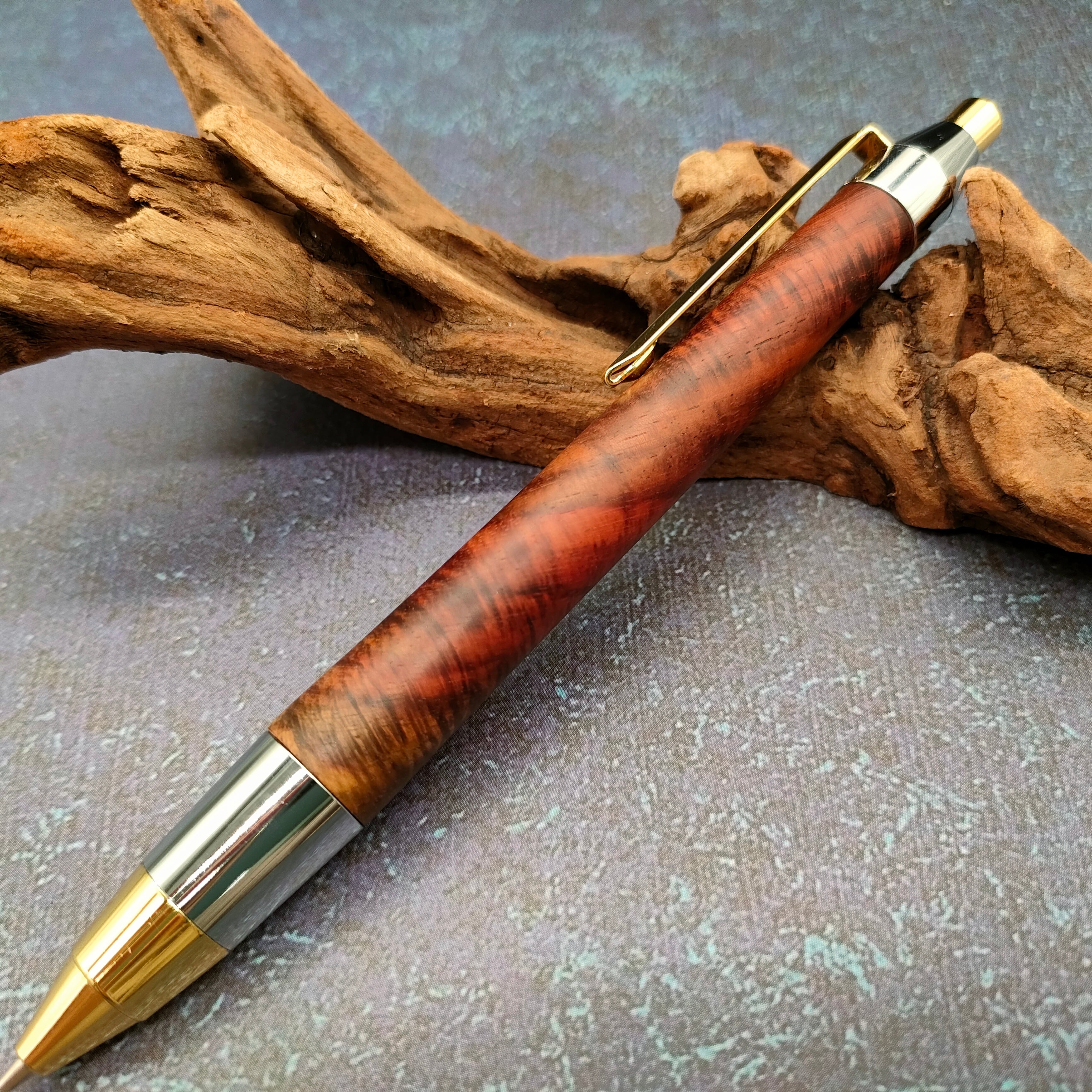 ZAWASOUオリジナル金具】木軸シャープペンシル サイアミーズマイクロ