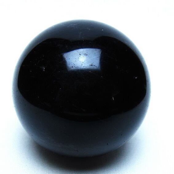 モリオン 黒水晶 丸玉 65mm 一点物 151-9558