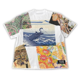 【tshirts194】Lsize  KIMONO PRINT T-SHIRTS white