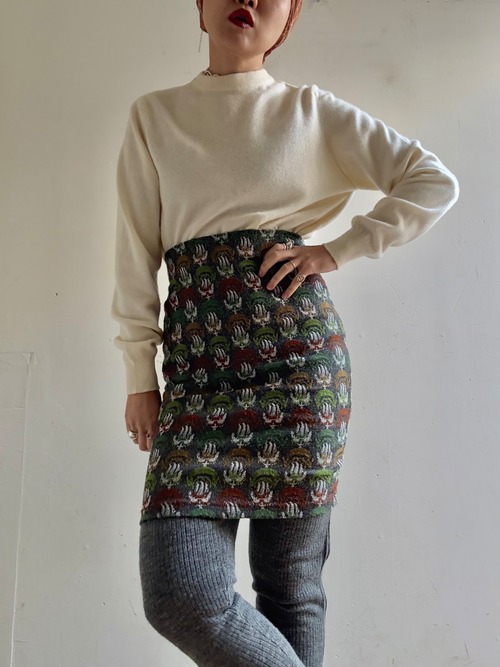 Vintage Pattern Tight Skirt/Bustier