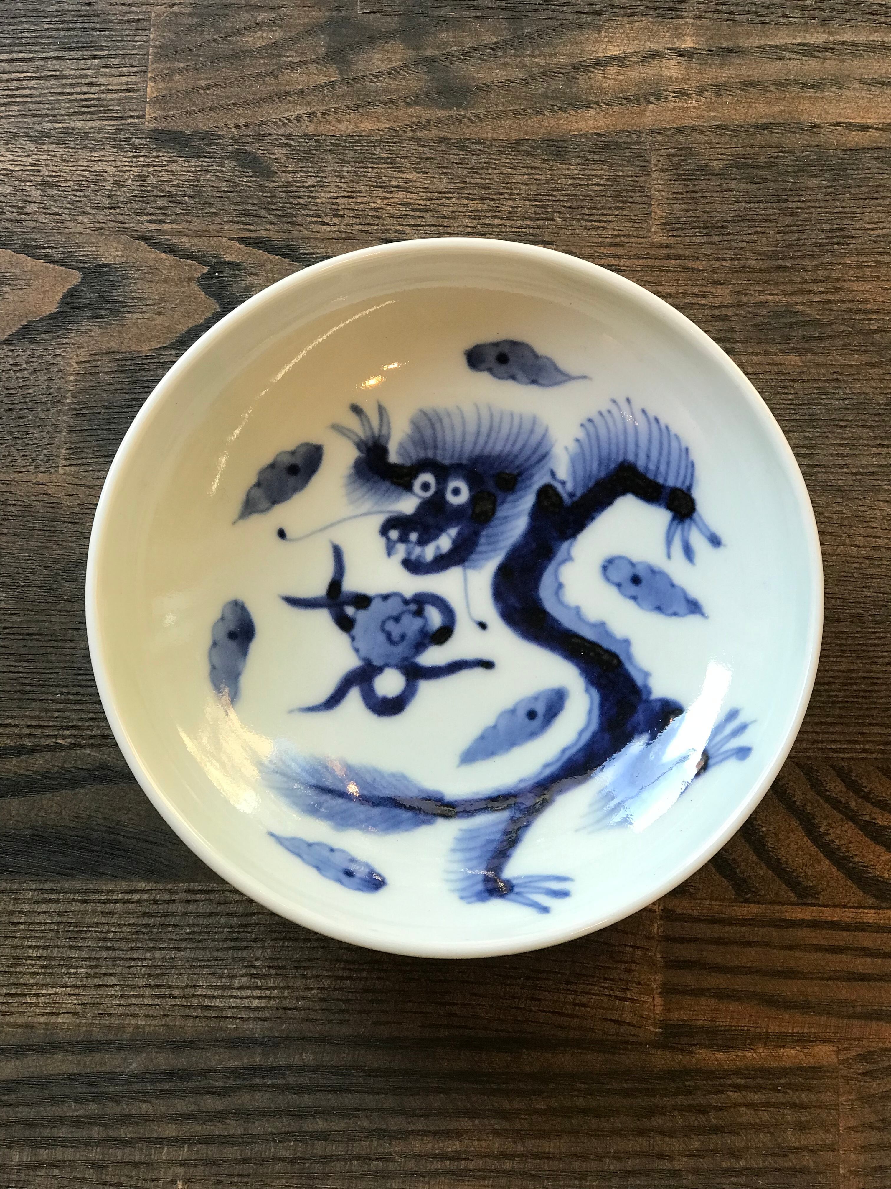 作家もの】岩永浩さん 5寸皿 染付2枚