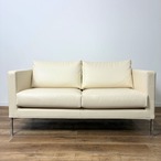 Cassina ixc.カッシーナ・イクスシー Box small sofa 2P WHITE ボックス スモールソファ 2人掛け ホワイト 革製 モダン【中古】【300サイズ】